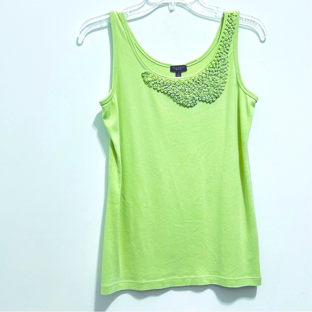 Talbots Women’s Lime Green Cotton Tank Top